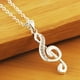 thumbnail image 4 of Collar con colgante musical, charm de moda, nota musical, collar con colgante, joyas, colgantes, 4 of 7