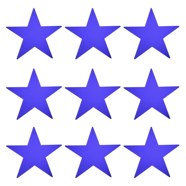 Recortes de papel Estrella Unique Bargains Cinco Estrella Confeti Adornos para Cumpleaños Fiesta Aula Boda 11 Pulgadas Azul Paquete de 24