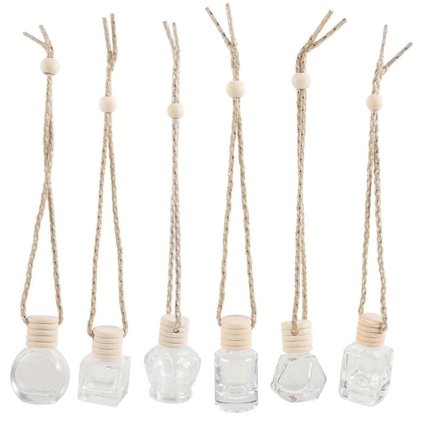 Mini Perfume Diffuser Bottles Vehicle Pendant Air Freshener Assorted Color Decorative Design 6 Pcs for Home Decor Item