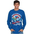 thumbnail image 3 of Retro Smurfs Cartoon 4th of July Long Sleeve TShirt Men Women Brisco Brands S, 3 of 6