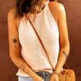 thumbnail image 3 of Camiseta de tirantes de punto de verano, camiseta de tirantes de punto para mujer, camiseta de tirantes de punto para mujer, camiseta de tirantes de punto informal, valor excepcional, 3 of 6