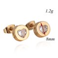 thumbnail image 4 of Boucles d'Oreilles en Zircon Autrichien Galvanisé en Or 18K, 4 of 4