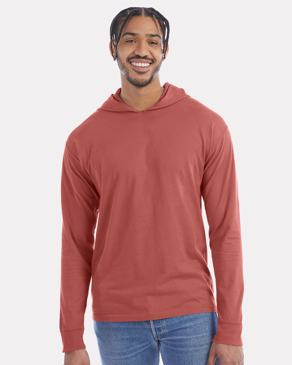 Comfort colors long sleeve hooded tee cheap