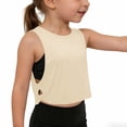 thumbnail image 2 of Yourumao Athletic Tank Tops for Girl Cut Out Crewneck Sleeveless Shirts Solid Lightweight Casual Tanks for Summer Activewear 4-15 Year, 2 of 9