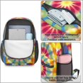 thumbnail image 4 of Red and Yellow Tie Dye Pattern 17" School Backpacks for Teens,Waterproof Oxford Fabric,S-Shape Padded Straps for School,Travel,Hiking,Camping, 4 of 6