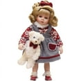 thumbnail image 2 of Northlight 14.5" Porcelain "Eileen" with Teddy Bear Standing Collectible Christmas Doll, 2 of 2