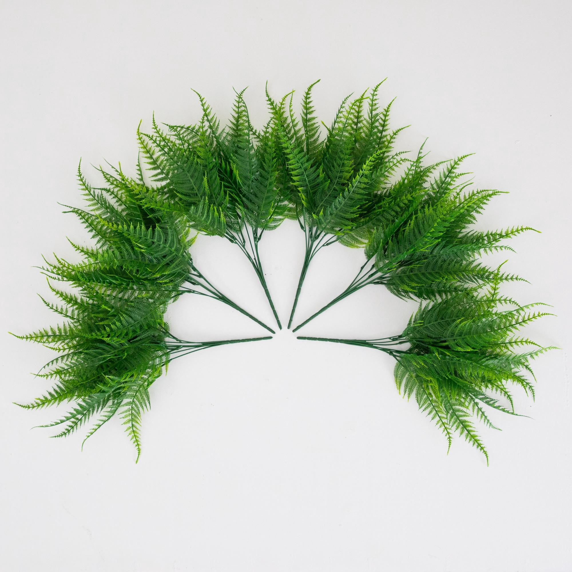 17in. UV Resistant Artificial Fern Bush (Indoor/Outdoor) - Set of 6