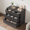 thumbnail image 3 of Kojooin 3 Drawers Nightstand, Modern Wooden End Table with Large Storage Drawers and Anti-Tip Device, 3 of 7