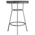 thumbnail image 3 of Pemberley Row Composite Wood Black/Chrome Pub Set Round 30" Unassembled, 3 of 9