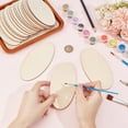thumbnail image 3 of 20pcs Oval Wooden Cutout Wooden Discs 2.8x5.5inch Unfinished Beech Wooden Boards for Crafts Blank Wooden Signs for Artist Painting Door Hanger Sign Wedding Christmas Decor White DIY, 3 of 9