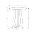 thumbnail image 3 of 20" x 20" x 24" Silver - End Table with a Mirror Top, 3 of 4