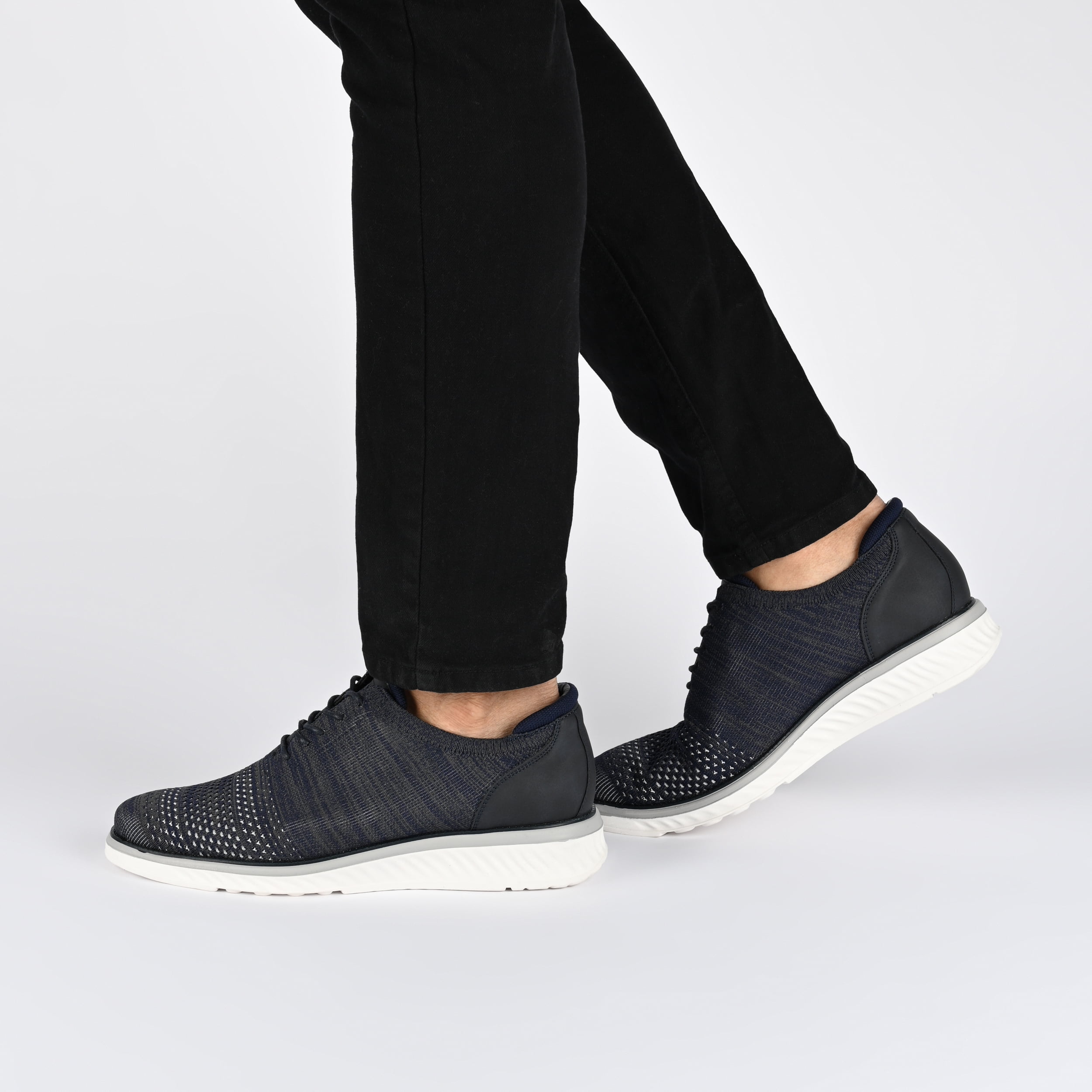 Vance Mens Marlon Tru Comfort Foam Knit Lace-up Round Toe Casual Dress Shoe