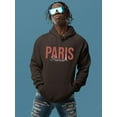 thumbnail image 2 of Paris France Nude Pink Lettering Hoodie Men -Image by Shutterstock, Male x-Large, 2 of 4