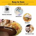 thumbnail image 3 of Elastic Fitted Round Tablecloth, Spring Dog Waterproof Stretch Table Cover for 45"-54" Tables, Retro Watercolor Botanical Floral Sunflower Washable Outdoor Tablecloths for Patio, Picnic, Camping, 3 of 9