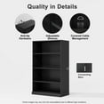 thumbnail image 5 of MAYEERTY 49"x31"x16" Doorless Storage Wood Cabinet for Living Room, Black, 5 of 7