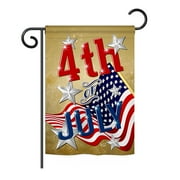 Angeleno Heritage G135072-BO 4th of July Americana Fourth Impressions Decorative Vertical 13" x 18.5" Double Sided Garden Flag