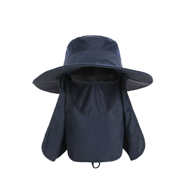 Sombrero para el sol Soidarity Resistente a los rayos UV de verano Máxima protección solar para cualquier actividad Sombrero impermeable para Pescar Azul marino