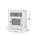 thumbnail image 4 of Child Craft Ocean Grove Nightstand with Drawer & Cabinet Storage, Pine Wood Construction, White/Gray, 4 of 6