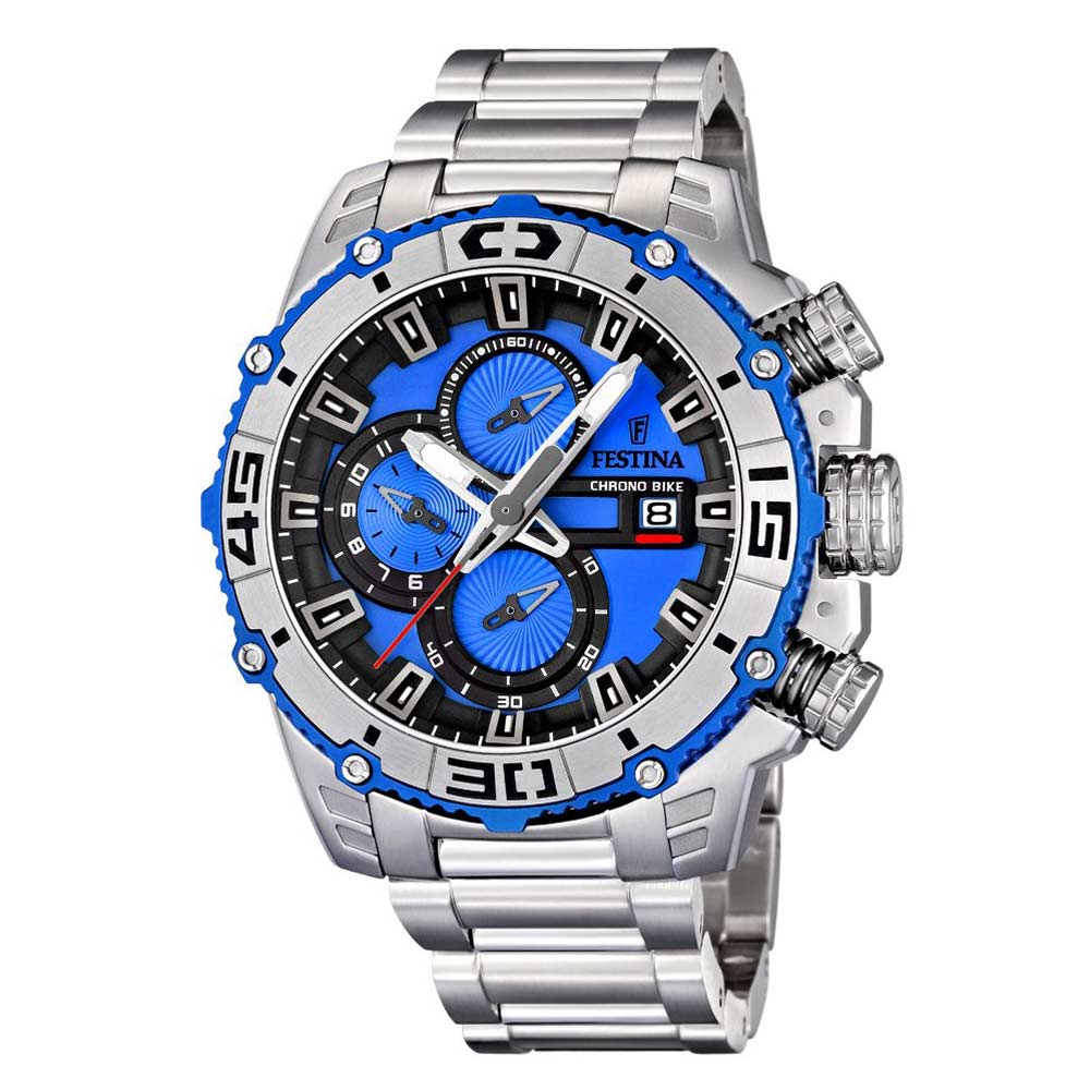 Festina F16599 4 Men s Chrono Bike Tour De France Stainless Steel Blue Dial Watch