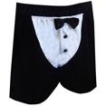 thumbnail image 2 of Mad Engine Mens Tuxedo Look Black Velour Boxer Shorts (Small), 2 of 2