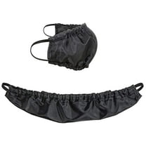 YOLOKE Beard Bandana, Men Beard Bib Black Beard Covers Soft Comfortable and Silky Satin Facial Hair Apron Guard Bonnet Rag Man Bedtime Bib Beard Cap Ear Beard Bandana