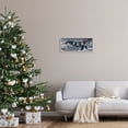 thumbnail image 2 of Stupell Industries Ho Ho Ho Christmas Santa Whale Holiday Painting Gray Framed Art Print Wall Art, 2 of 7