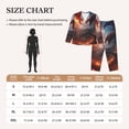 thumbnail image 4 of Yiaed Fire Sky Dragon Print Pajamas Women's Long Sleeve Sleepwear Soft Button Down Loungewear Pjs Lounge Set Nightwear Womens Pajama Pants-Small, 4 of 7