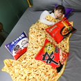thumbnail image 1 of Blanket Simulation Instant Noodles Plush Pillow with Blanket Stuffed Beef Fried Noodles Funny Gifts Food Plush Toy heqiyong LED, 1 of 2