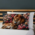 thumbnail image 4 of 2/3pcs 3D Lion Rose Printed Duvet Cover Set Adult Romantic Home Bedclothes Bedroom Decor for Anniversary, 4 of 6