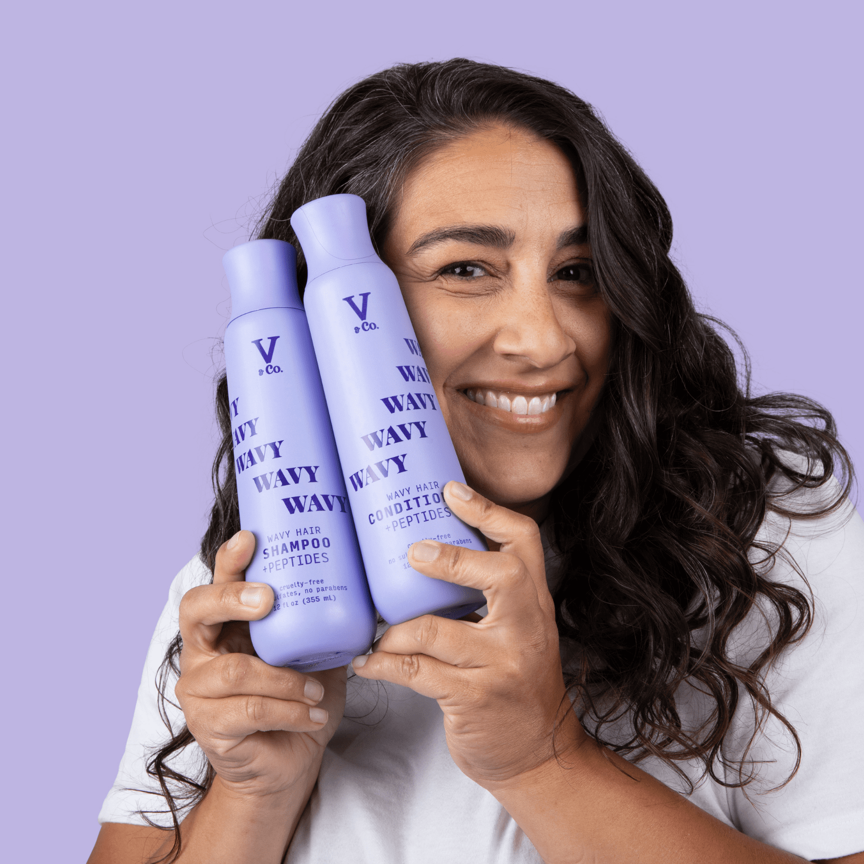 V&Co. Beauty Wavy Hair Conditioner with Peptide Technology, 12 oz, Squeeze Bottle  (图5)