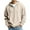 Beige, variant on Quarter Zip Hoodies for Men Long Sleeve Waffle Solid Color Hooded Sweatshirt Oversized Baggy Classic Pullover Tops White XXXXL