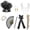 Style D, variant on 8pcs 1920s Flapper Women Costume Accessory Set, Vintage Roaring 20s Party Kit with Fringed Headband, Gloves, Earrings, Necklace, Bracelet, Fan, Pipe Holder & Stockings for Gatsby Cocktail Dress-Up