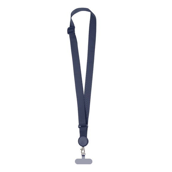 Uxcell Adjustable Phone Lanyard, 1 Pack Polyester Crossbody Phone Strap Universal Cellphone Lanyard with Patch Neck Strip for Most Smartphones, Navy Blue