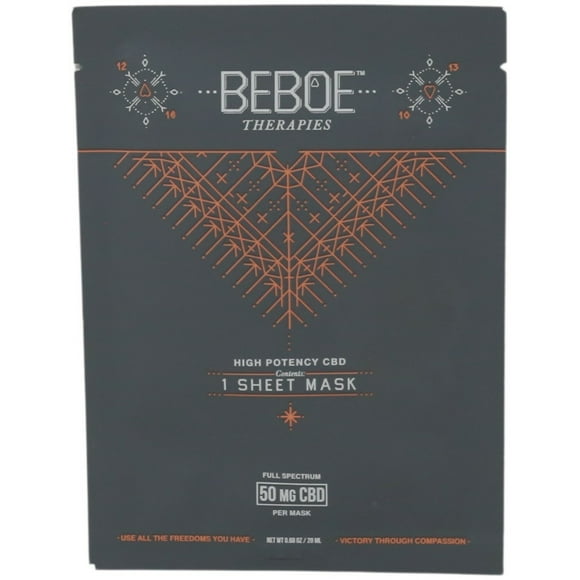Beboe Therapies High Potency Cbd Single Sheet Mask BT003-MS