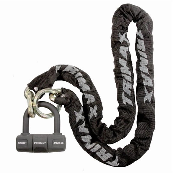 Trimax Combo Set Thex Super Chain 5' X 12mm+ Max60 Disc U-lock Thex5060