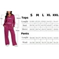 thumbnail image 6 of Women's 2 Piece Outfits Lounge Matching Set Casual Lapel Half Zip Tracksuit Sweatsuit Oversized Sweatshirt Sweatpants, 6 of 6