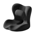 thumbnail image 3 of Cojín ortopédico para silla de oficina, cojín para asiento de coche, oficina y viajes. Negro, 3 of 9