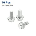 thumbnail image 3 of Uxcell 10Pack M6 x 12mm Hex Serrated Flange Bolts Screws 304 Stainless Steel, 3 of 5
