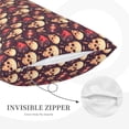 thumbnail image 3 of Pofeuu cool rock Skull record Print Polyester Microfiber Plush Pillowcases, Super Soft and Cozy Pillow Case Covers with Envelop Closure（Pillow core not included）-16"x24", 3 of 6