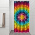 thumbnail image 2 of Colorful Rainbow Tie Dye Spiral Pattern Shower Curtain 36"x72" ,Bathroom Decorative Shower Curtains Set with 12 Hooks,Modern Waterproof Washable Shower Curtain, 2 of 6