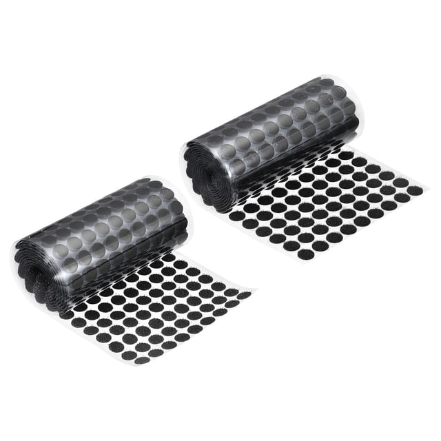 Autoadhesivos Puntos, 1000 Pares 0.39" - Fusión Tela Gancho y Bucle Monedas Cintas, Pequeños Redondos Puntos para Aula, Oficina, Hogar, Bricolaje Manualidades (Negro)