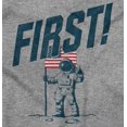 thumbnail image 2 of First on the Moon USA Flag Astronaut Plus Size Graphic Tank Top Brisco Brands 2X, 2 of 6