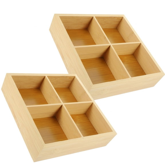 PAMINGONO 2Pcs Divided Food Storage Container For Family Use In Weddings And Parties