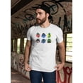 thumbnail image 2 of Alien Icons T-Shirt Men -Smartprints Designs, Male Small, 2 of 4