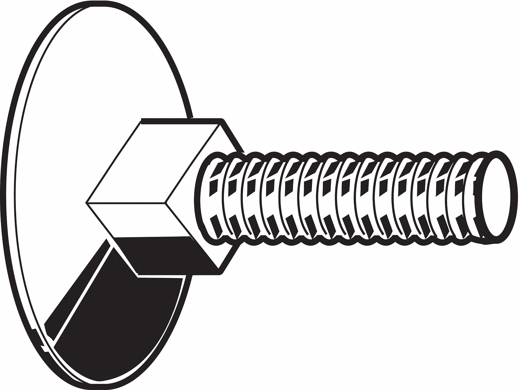 3/8-16 x 6 in Pk10 Carriage Bolt 