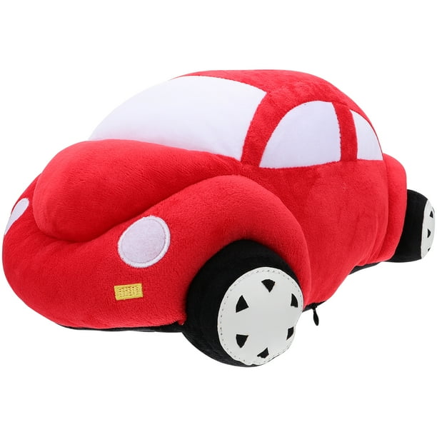 Almohada adorable con forma de coche de 40 cm, juguete de peluche de dibujos animados, almohada de coche, regalo creativo para niños