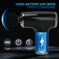 thumbnail image 7 of Mini Massage Gun 3200 RPM 6 Modes Deep Tissue Fascia Massager Low Noise for Gym Post Workout Black, 7 of 7