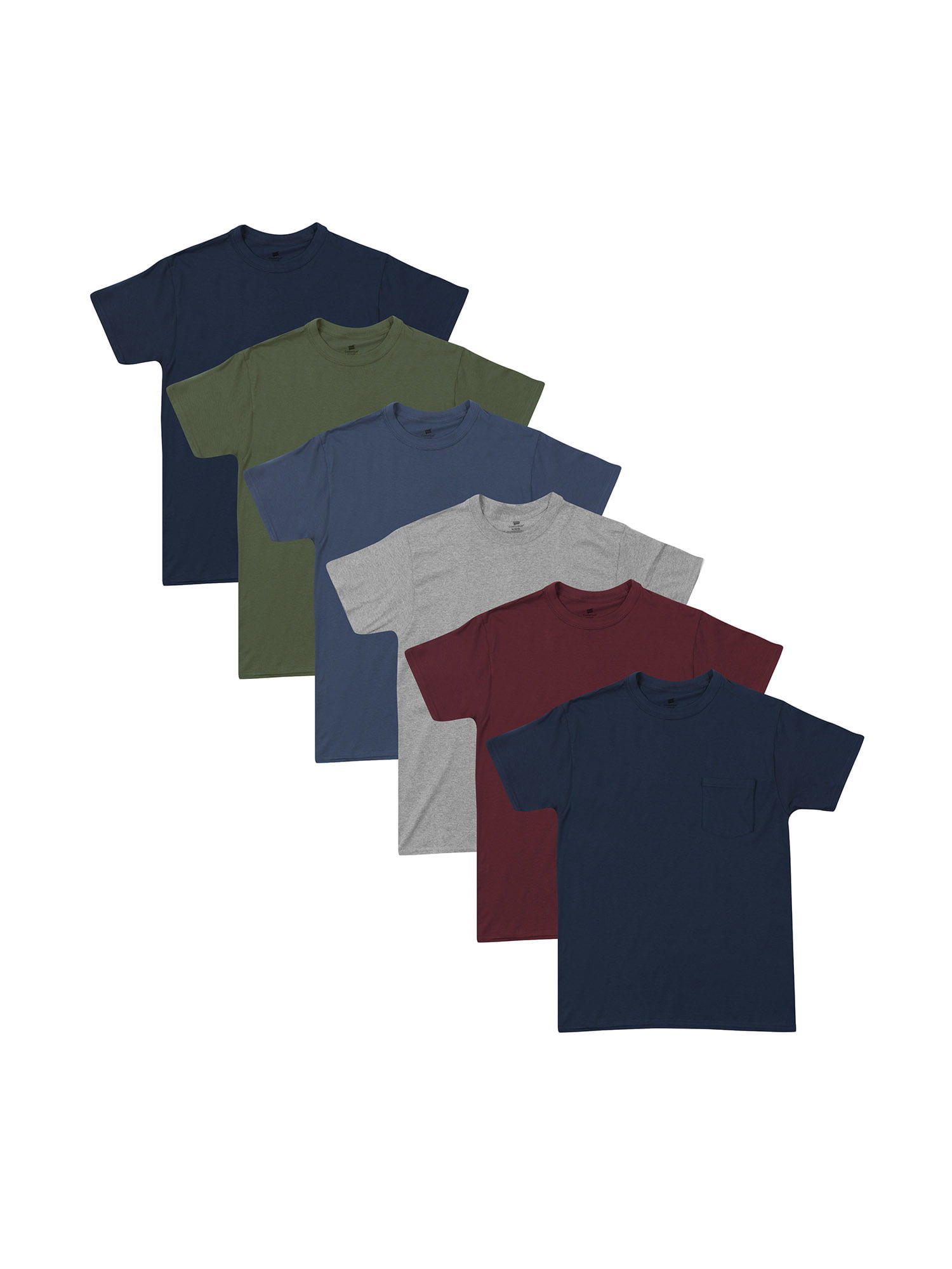 Hvert år Flygtig Sørge over Hanes Men's Value Pack Assorted Pocket T-Shirt Undershirts, 6 Pack - Walmart .com