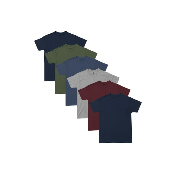 Hanes - Hanes Men's Value Pack Assorted Pocket T-Shirt Undershirts, 6 ...