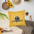 thumbnail image 2 of Sunshine Summer Sunflower Pillow Covers 18x18'''' Yellow Farmhouse Decor Pillows Cushion Cover Black White Buffalo Plaid with Spring Sunflowers Throw Pillow Cases for Sofa Couch,18''''x18'''', 2 of 6